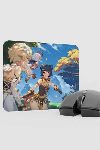 mousepad bastir Xiangling Genshin Impact Anime Player V4 - 22X18 Gaming Mouse...