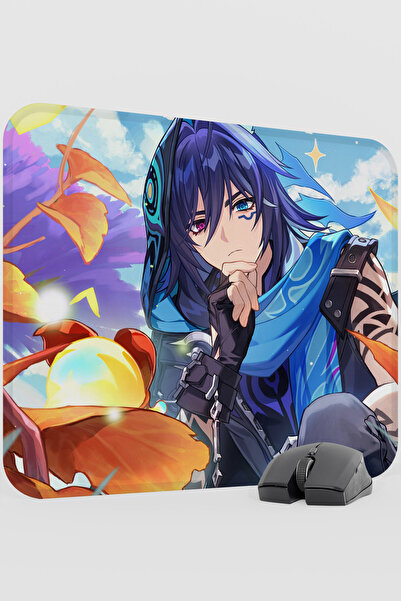 mousepad bastir لوحة ماوس ألعاب أورورون جينشين إمباكت أنيمي جيبر V5 - 48X40 XL