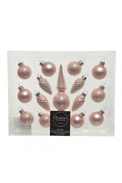 Decoratiuni Dulci Glass balls for Christmas decoration blush pink mix 3-13cm ...