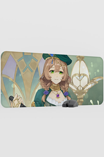 mousepad bastir لوحة ماوس الألعاب Lisa Genshin Impact Anime Player V5 - 90x40...