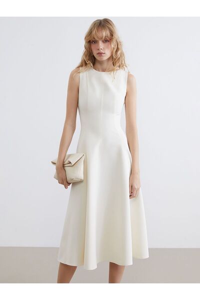 LC Waikiki Bisiklet Yaka Peplum Elbise