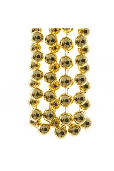 Decoratiuni Dulci String of pearls XXL shiny gold, garland 2.7m*2cm Decoris
