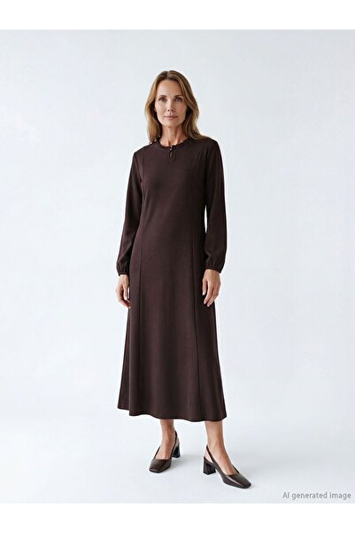 LC Waikiki Crew Neck Ruffle Dress