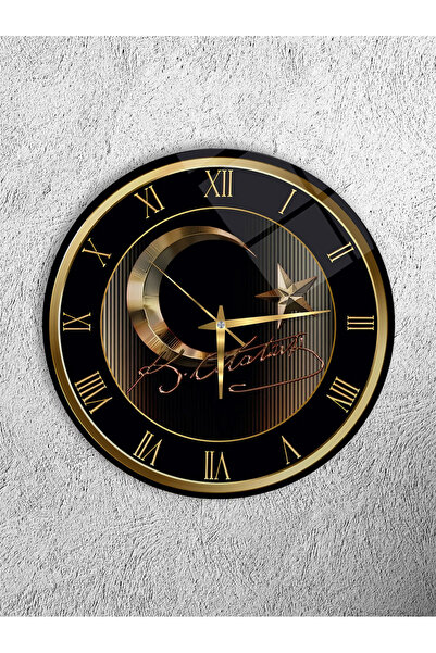 Olinpa Unbreakable Glass Wall Clock, Both a Table Clock and a Wall Clock, Moo...