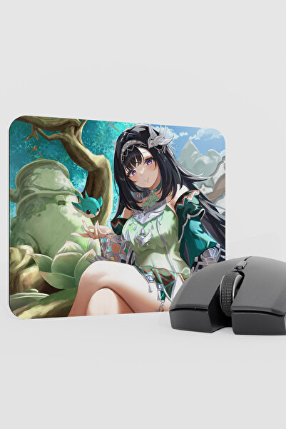 mousepad bastir لوحة ماوس للألعاب من لان يان جينشين إمباكت أنيمي جيبر V5 - 22X18