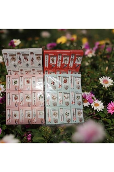 Vision XXI Set of 24 Martisoare Adjustable Bracelet with Silver Symbol and Co...