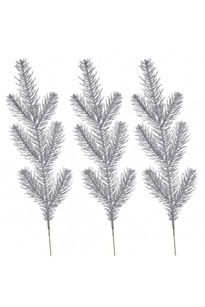 Decoratiuni Dulci Silver artificial Christmas tree branch 3pcs / set