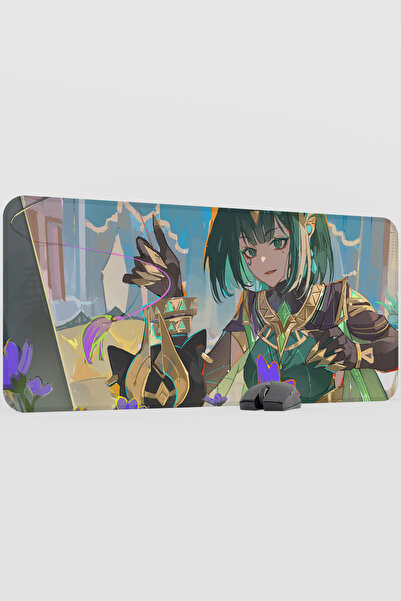 mousepad bastir لوحة ماوس الألعاب Nefer Genshin Impact Anime Player V3 - 90x4...
