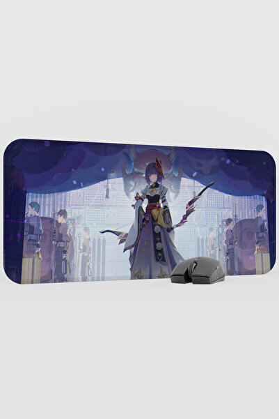 mousepad bastir Kujou Sara Genshin Impact Anime Player V1 - 70X30 XL Gaming M...