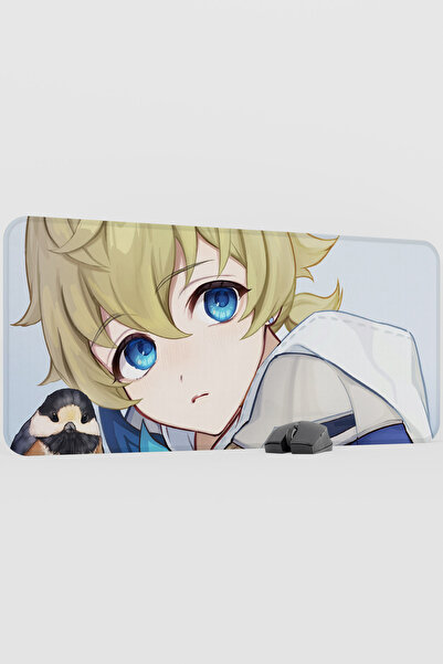 mousepad bastir لوحة ماوس للألعاب من ميكا جينشين إمباكت أنيمي جيجر V4 - 90x40...