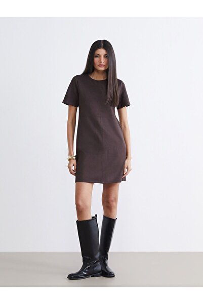 LC Waikiki Crew Neck Mini Dress