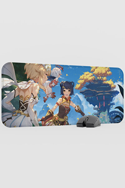 mousepad bastir Xiangling Genshin Impact Anime Player V4 - 70X30 XL Gaming Mo...