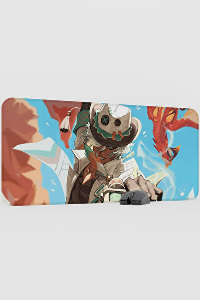mousepad bastir لوحة ماوس الألعاب Ifa Genshin Impact Anime Player V4 - 90x40 XXL