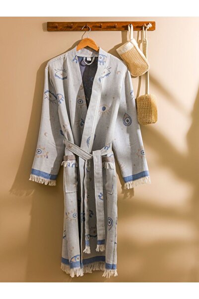 LC Waikiki Eye Printed Cotton Women's Bathrobe