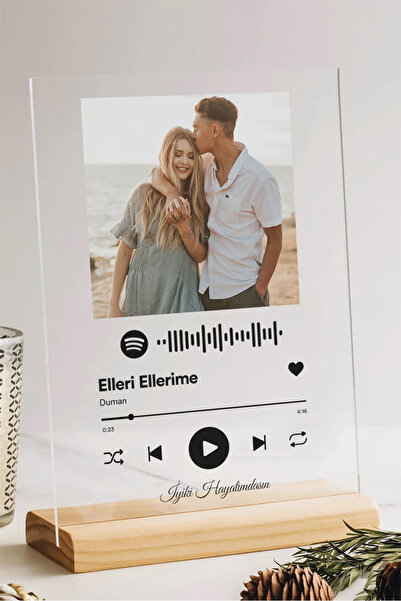 tablopix Kişiye Özel Spotify Barkodlu Plak Tablo