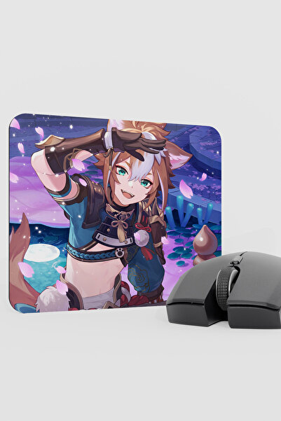 mousepad bastir Gorou Genshin Impact Anime Player V4 - 22X18 Gaming Mouse Pad...
