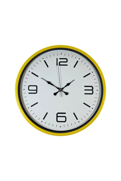 ForWhat 36cm Yellow Trend Decor Wall Clock for Office Home Office Gift