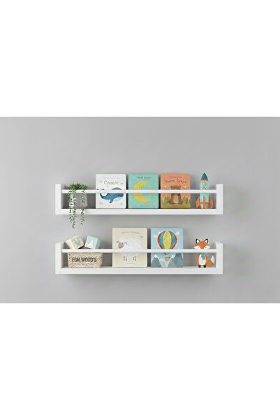 EGN WOODS منظم غرفة الأطفال من MDF مقاس 40x9 مكون من قطعتين، مجموعة تعليمية م...