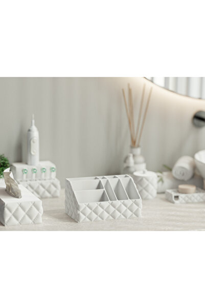 DU&ER مجموعة منظمات المكياج والحمام - منظم شفاف وعملي