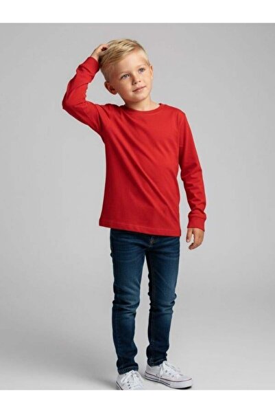 Zekids Boy's Cotton Long Sleeve Basic T-Shirt