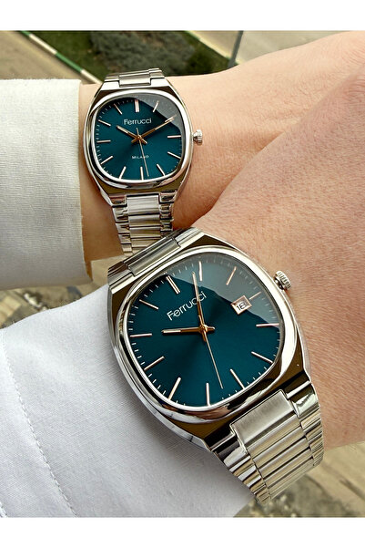 Ferrucci Dial Blue Gift Packaged Lover Couple Wristwatch