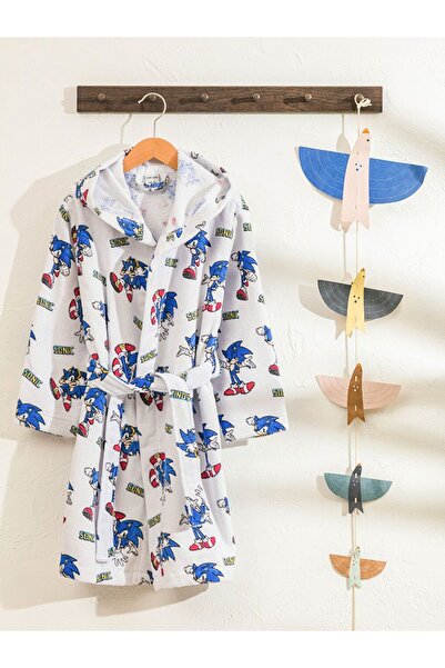 LC Waikiki Sonic Baskılı Kız Çocuk Bornoz