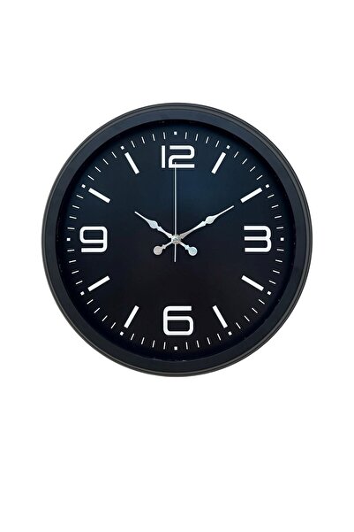ForWhat 40cm Black Metal Design Wall Clock for Office Home Office Gift