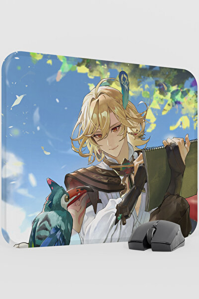 mousepad bastir Kaveh Genshin Impact Anime Player V1 - 48X40 XL لوحة ماوس للأ...