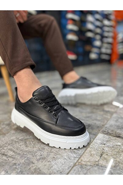 Arda Kuback Akb-702 Men's Black Leather Casual Sports Shoes