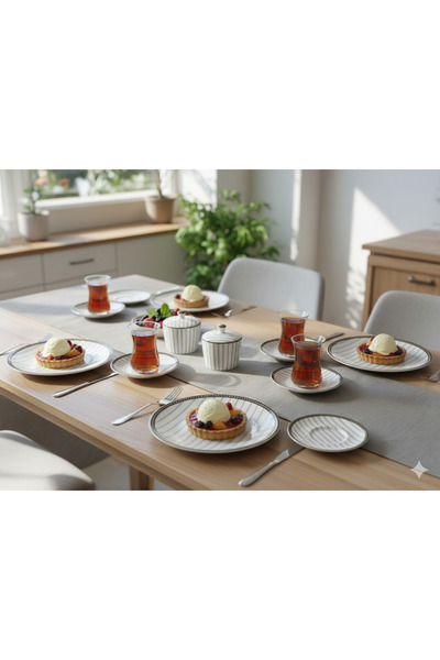 Paşabahçe Herencia Line 18 Parça Premium Gold Çay & Pasta Takımı – Çeyiz Seti