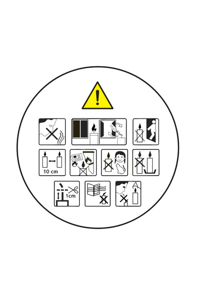 Generic (Unbranded) 500 Round Safety Labels for Candles Ø 25 mm