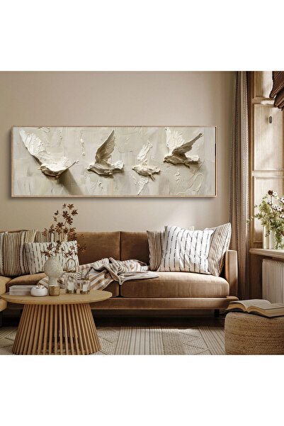 woodhomeworks Tek Parça Gerçek Ahşap Yatay Panorama Çerçeveli Tablo moda tasarım