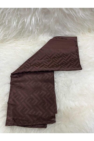 İPEKSCARF F desen kaşmir şal acı kahve