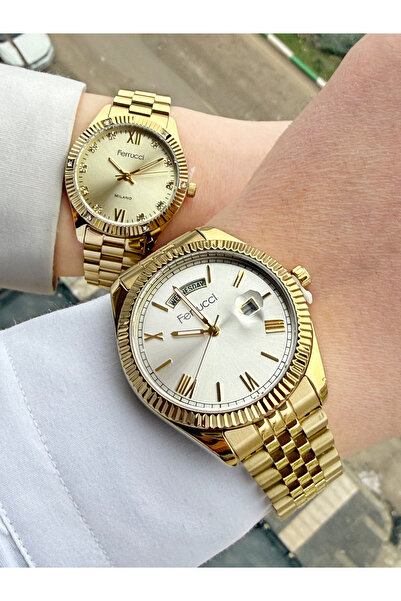 Ferrucci Lover Couple Wrist Watch with Gift Pack