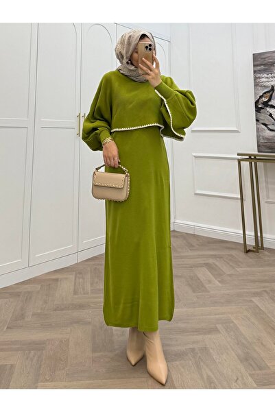 bezenstore CROP DETAYLI TRİKO ELBİSE