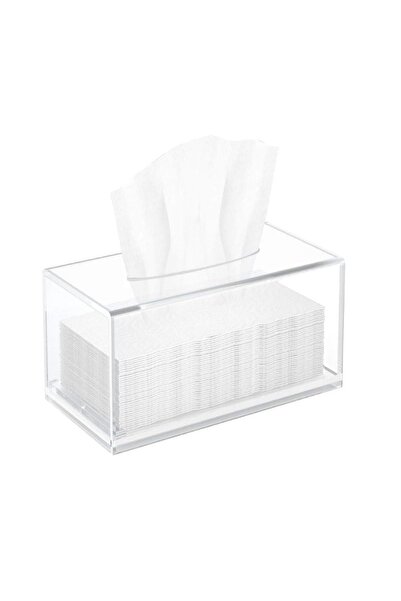 Hope Acrylic Tissue Box Holder Clear Rectangular Facial Tissue Dispenser for ...
