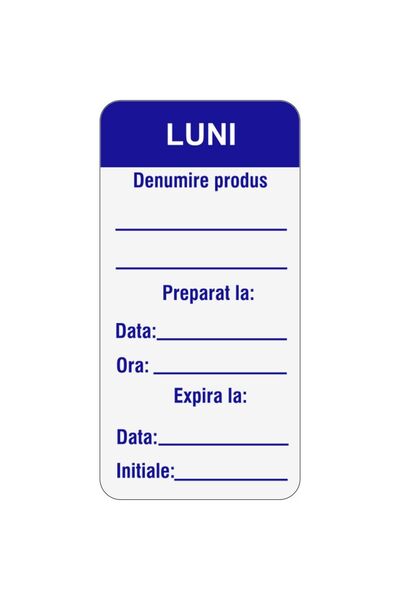 Generic (Unbranded) 500 PVC Labels "LUNI" for HACCP Compliance