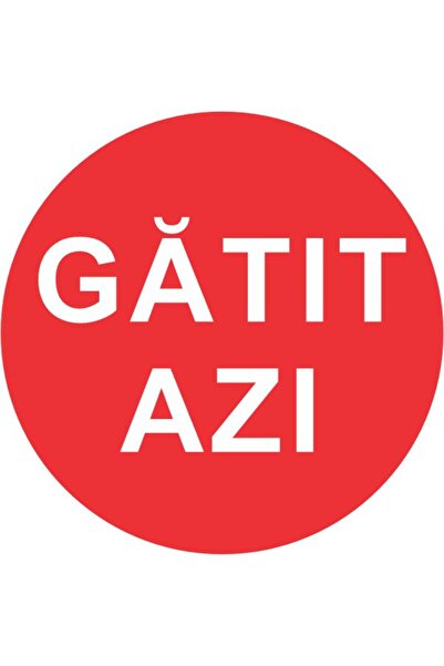 Generic (Unbranded) 500 Etichete Rotunde din PVC „Fabricate Astăzi” - Roșu, 5 cm