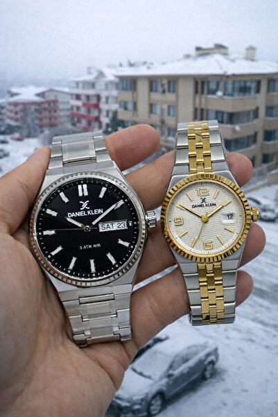 Daniel Klein HEDİYELİK ÇELİK KORDON KADIN ERKEK KOL SAATİ SEVGİLİ SAATİ ÇİFT ...