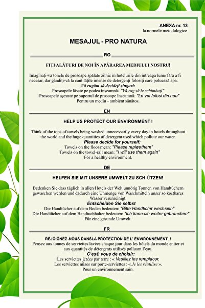 Generic (Unbranded) Set of 8 "PRO NATURA" Mandatory Stickers, 10x20 cm