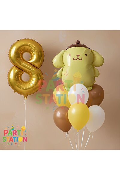 Parti Station مجموعة بالونات حفلة عيد الميلاد بتصميم كورومي بومبومورين لعمر 8...