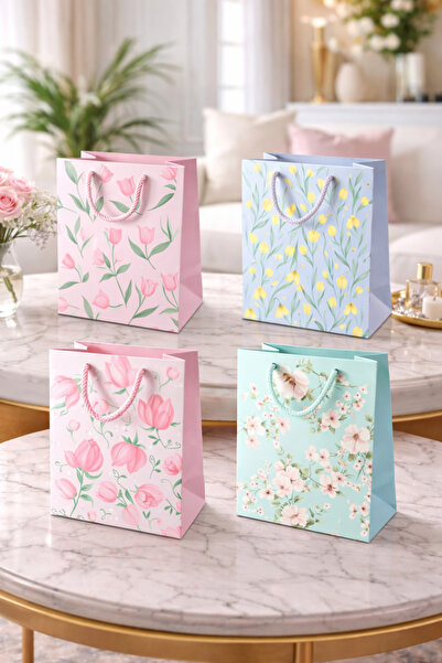 matheon حقيبة هدايا من الورق المقوى المزخرف مقاس 32x26x12 سم - كرتون سميك، تص...