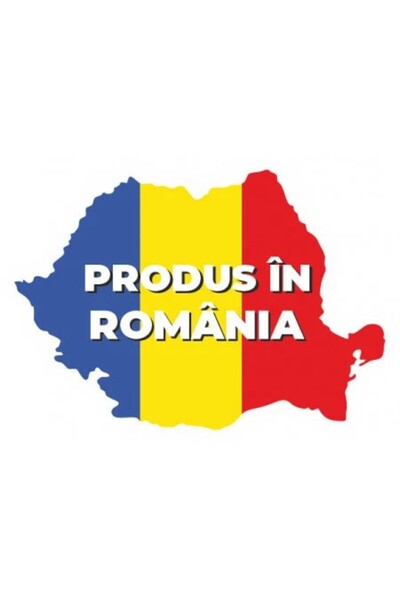 OEM Set etichete personalizate (100 buc) "Produs in Romania - Harta", PVC, re...