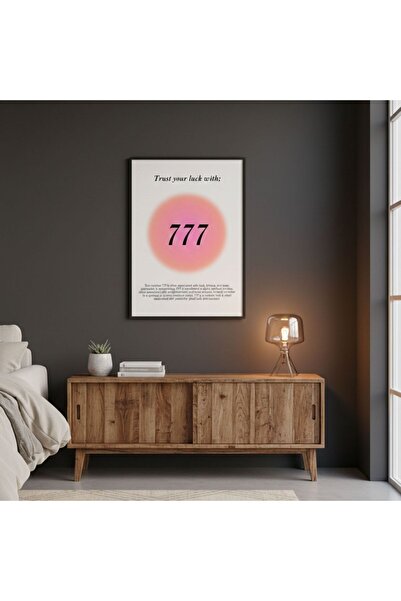 Bolvyra 777 Şans Posteri Minimal Tasarım Modern Dekoratif Duvar Posteri