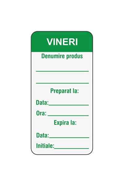 Generic (Unbranded) 500 etichete HACCP "VINERI" 3x6 cm pentru siguranța alime...