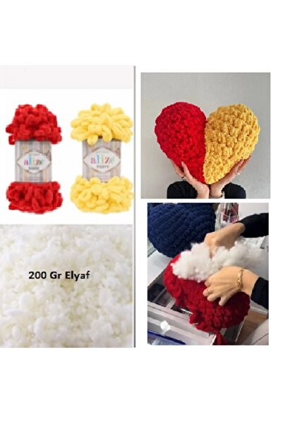 moonaja Alize Puffy GS Taraftar Kalp Yastık Yapım Seti