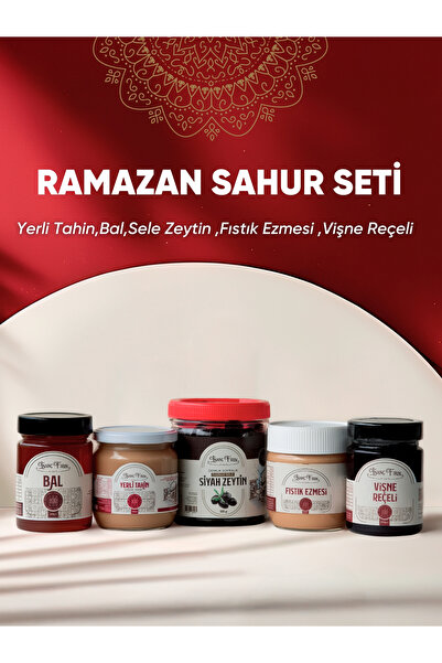 İNANÇ FIRIN Ramazan Sahur Seti | Yerli Tahin, Sele Zeytin, Fıstık Ezmesi, Viş...
