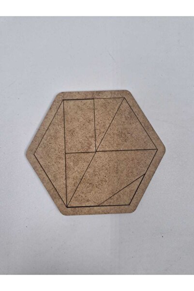 Mu Art Ahşap 10 قطع من لعبة تانجرام التعليمية الخشبية الطبيعية القابلة للطلاء