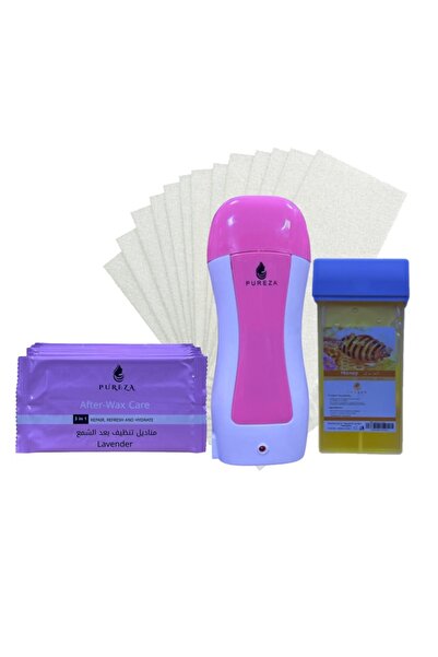 PUREZA Hair removal kit: Professional wax warmer with beeswax cartridge, 100 ...