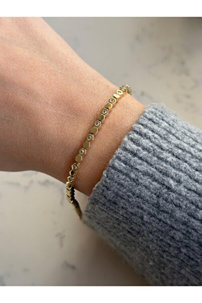 Charmist Çelik zirkon mini petek bileklik